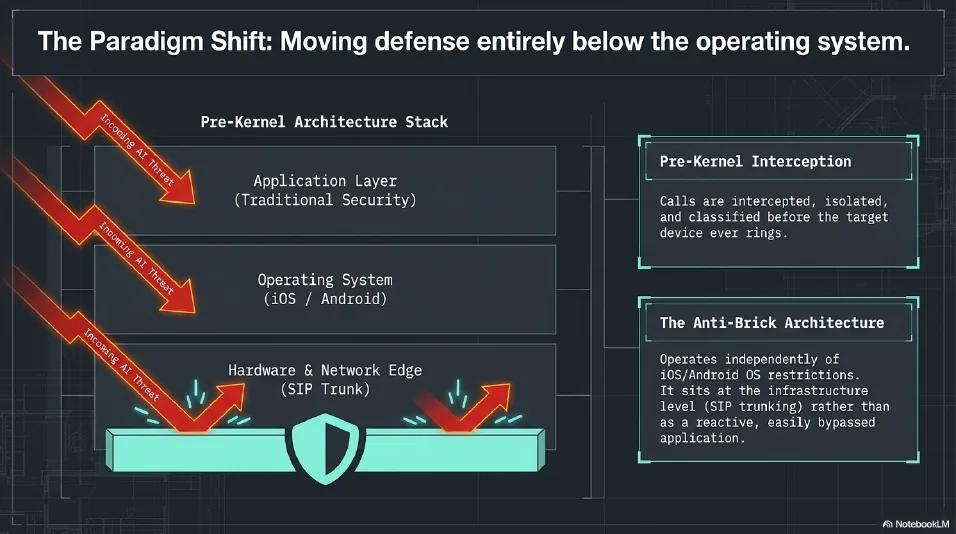 Pre-kernel interception architecture